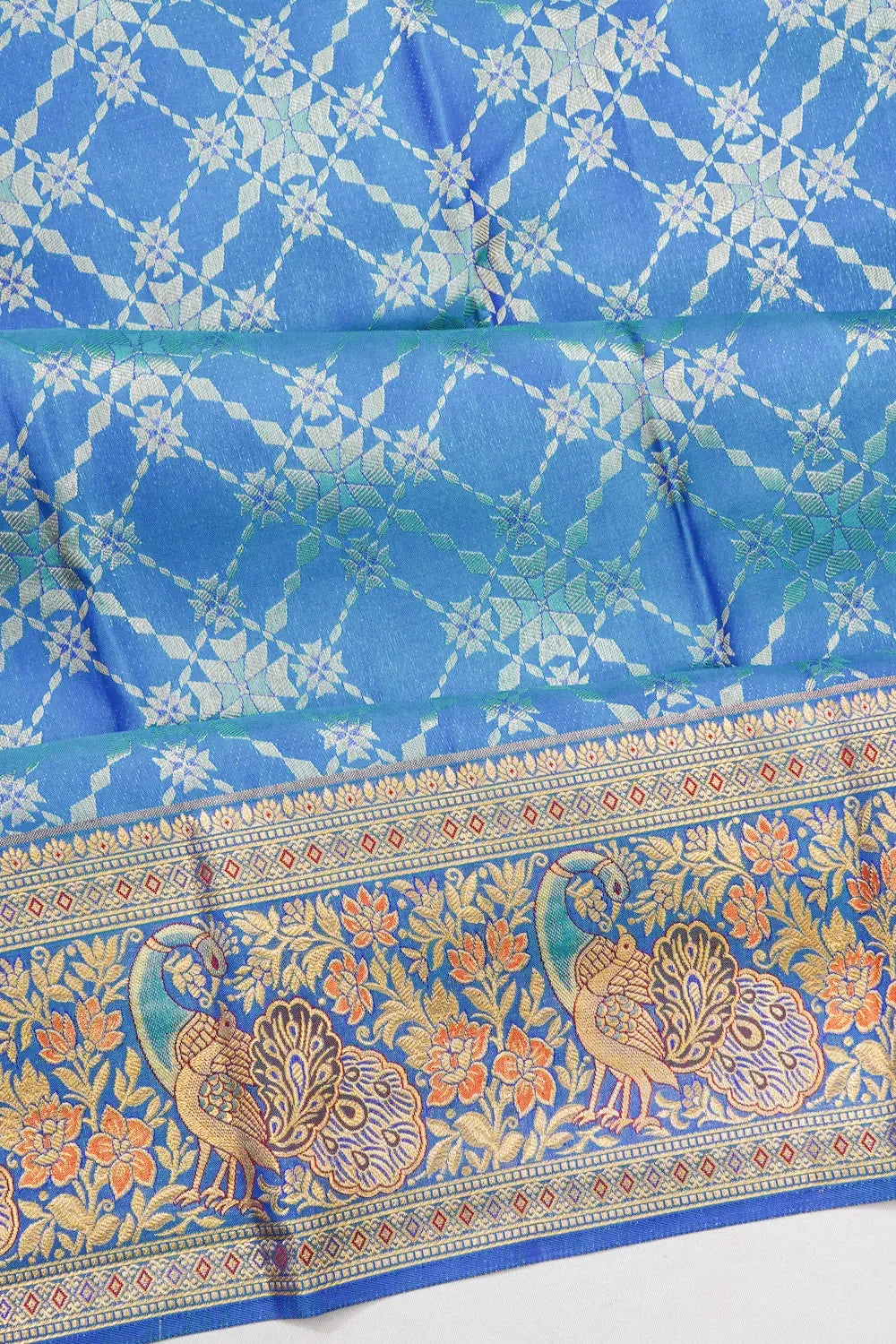 Bridal Banarasi — Champagne Gold Jaal