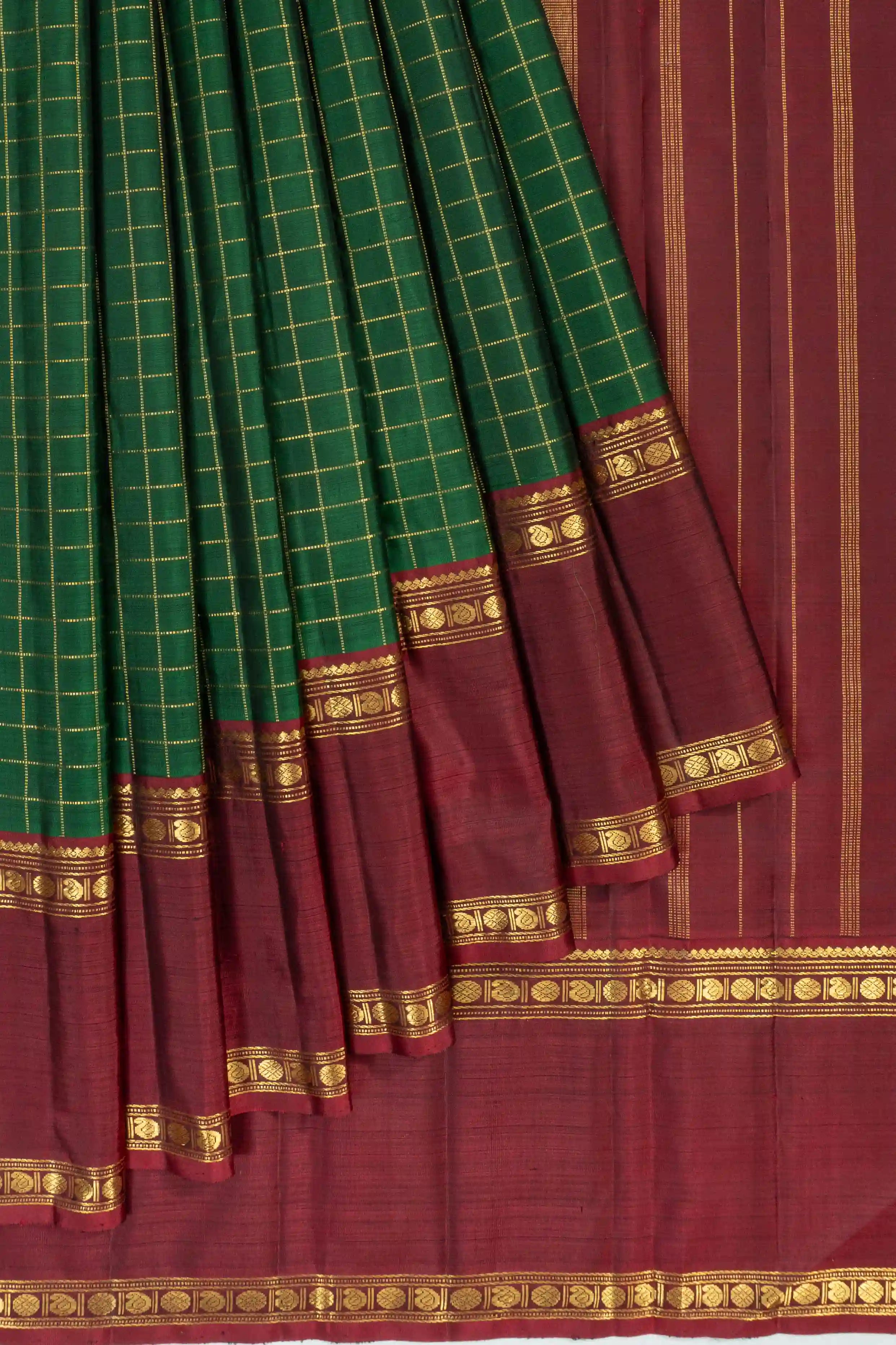 Gadwal Silk Cotton — Temple Border